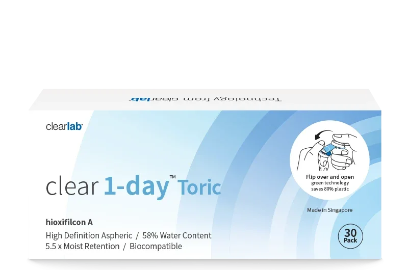 Clear 1-Day – Lentilles de contact journalières (boîte de 30)