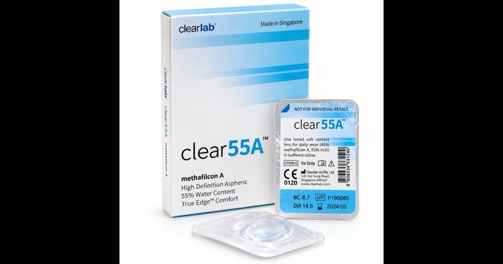 Clear 55A – Lentilles de contact mensuelles